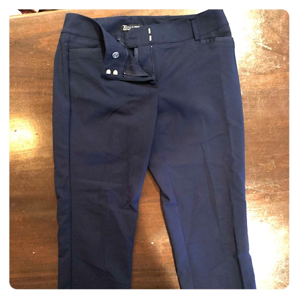 Navy crop slacks